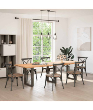 Picioare de masă în formă de U, 3 buc., oțel natural, 70x(72-73) cm - WOODBB2894