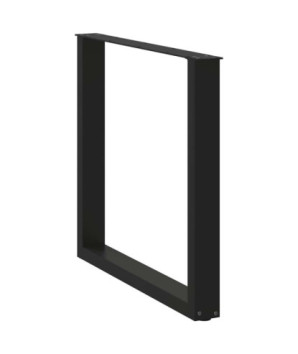 Picioare de masă în formă de U, 3 buc., negru, 80x(72-73) cm, oțel - WOODBB2895