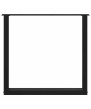Picioare de masă în formă de U, 3 buc., negru, 80x(72-73) cm, oțel - WOODBB2895