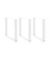 Picioare de masă în formă de U, 3 buc., alb, 80x(72-73) cm, oțel - WOODBB2896