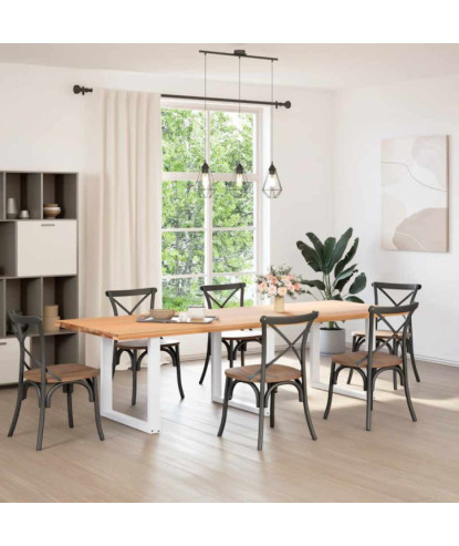Picioare de masă în formă de U, 3 buc., alb, 80x(72-73) cm, oțel - WOODBB2896