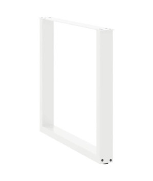 Picioare de masă în formă de U, 3 buc., alb, 80x(72-73) cm, oțel - WOODBB2896