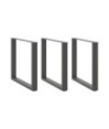 Picioare de masă în formă de U, 3 buc., antracit, 80x(72-73) cm, oțel - WOODBB2897