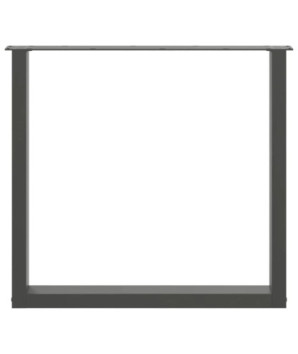 Picioare de masă în formă de U, 3 buc., antracit, 80x(72-73) cm, oțel - WOODBB2897