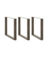 Picioare de masă în formă de U, 3 buc., oțel natural, 80x(72-73) cm - WOODBB2909