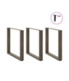 Picioare de masă în formă de U, 3 buc., oțel natural, 90x(72-73) cm - WOODBB2911