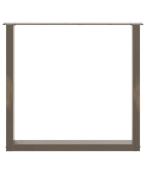 Picioare de masă în formă de U, 3 buc., oțel natural, 90x(72-73) cm - WOODBB2911