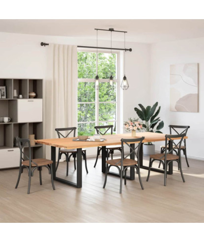 Picioare de masă în formă de U, 3 buc., negru, 100x(72-73) cm, oțel - WOODBB2912