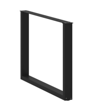 Picioare de masă în formă de U, 3 buc., negru, 100x(72-73) cm, oțel - WOODBB2912