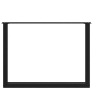 Picioare de masă în formă de U, 3 buc., negru, 100x(72-73) cm, oțel - WOODBB2912