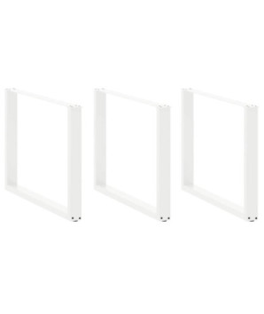 Picioare de masă în formă de U, 3 buc., alb, 100 x (72-73) cm, oțel - WOODBB2913