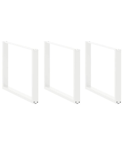 Picioare de masă în formă de U, 3 buc., alb, 100 x (72-73) cm, oțel - WOODBB2913