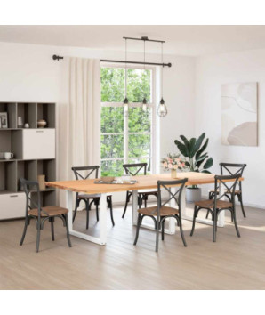 Picioare de masă în formă de U, 3 buc., alb, 100 x (72-73) cm, oțel - WOODBB2913
