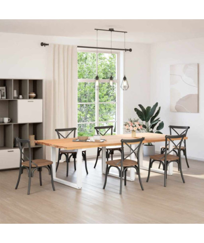 Picioare de masă în formă de U, 3 buc., alb, 100 x (72-73) cm, oțel - WOODBB2913