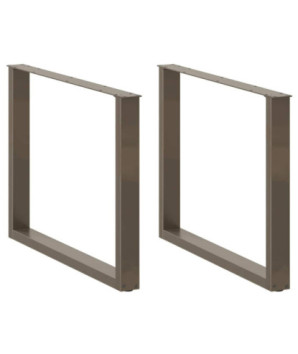 Picioare de masă în formă de U, 3 buc., oțel natural, 100 x (72-73) cm - WOODBB2914