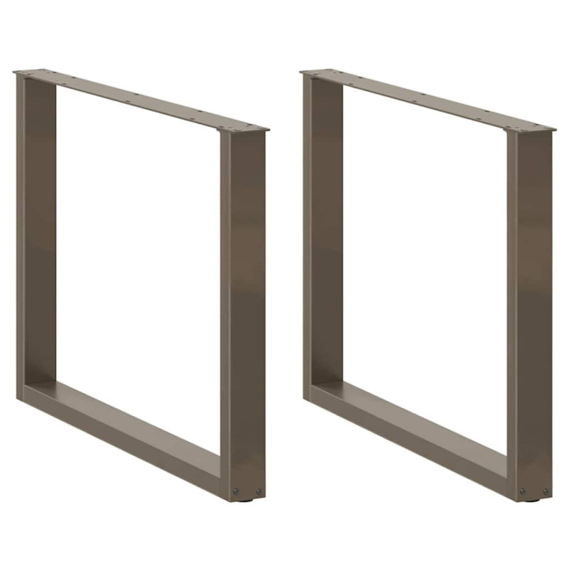 Picioare de masă în formă de U, 3 buc., oțel natural, 100 x (72-73) cm - WOODBB2914