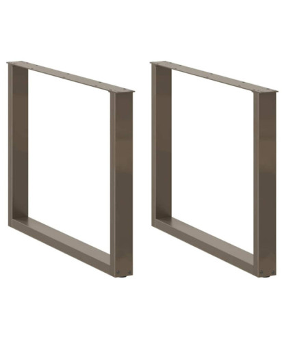 Picioare de masă în formă de U, 3 buc., oțel natural, 100 x (72-73) cm - WOODBB2914