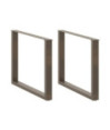 Picioare de masă în formă de U, 3 buc., oțel natural, 100 x (72-73) cm - WOODBB2914