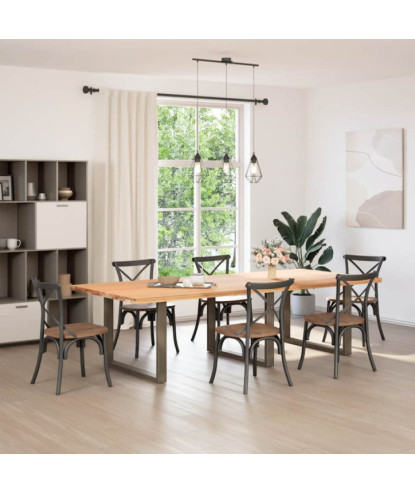 Picioare de masă în formă de U, 3 buc., oțel natural, 100 x (72-73) cm - WOODBB2914