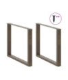 Picioare de masă în formă de U, 3 buc., oțel natural, 100 x (72-73) cm - WOODBB2914