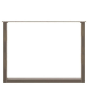 Picioare de masă în formă de U, 3 buc., oțel natural, 100 x (72-73) cm - WOODBB2914