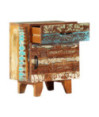 Noptieră sculptată manual, 40 x 30 x 50 cm, lemn reciclat - WOODBB307 Noptieră sculptată manual, 40 x 30 x 50 cm, lemn reciclat - WOODBB307