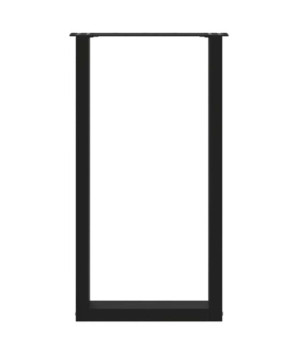 Picioare de masă de bar în formă de U, 2 buc., negru, 40x(90-91) cm, oțel - WOODBB2915