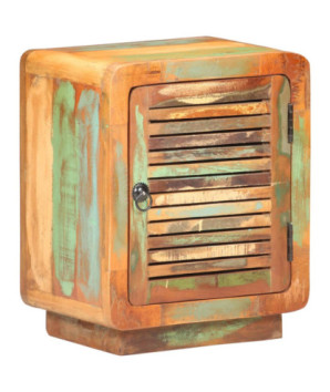Noptieră, 40 x 30 x 50 cm, lemn reciclat, cu aspect rustic - WOODBB309