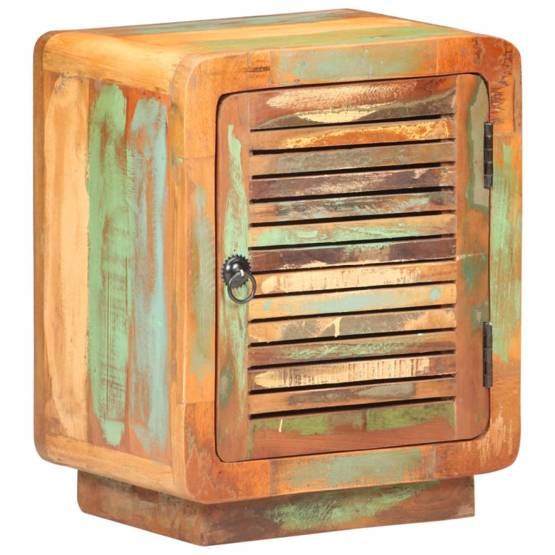 Noptieră, 40 x 30 x 50 cm, lemn reciclat, cu aspect rustic - WOODBB309 Noptieră, 40 x 30 x 50 cm, lemn reciclat, cu aspect rustic - WOODBB309