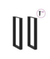 Picioare de masă de bar în formă de U, 2 buc., negru, 50x(90-91) cm, oțel - WOODBB2929 Picioare de masă de bar în formă de U, 2 buc., negru, 50x(90-91) cm, oțel - WOODBB2929