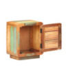 Noptieră, 40 x 30 x 50 cm, lemn reciclat, cu aspect rustic - WOODBB309 Noptieră, 40 x 30 x 50 cm, lemn reciclat, cu aspect rustic - WOODBB309