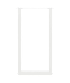 Picioare de masă de bar în formă de U, 2 buc., alb, 50x(90-91) cm, oțel - WOODBB2930