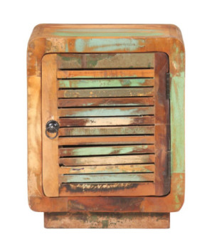 Noptieră, 40 x 30 x 50 cm, lemn reciclat, cu aspect rustic - WOODBB309