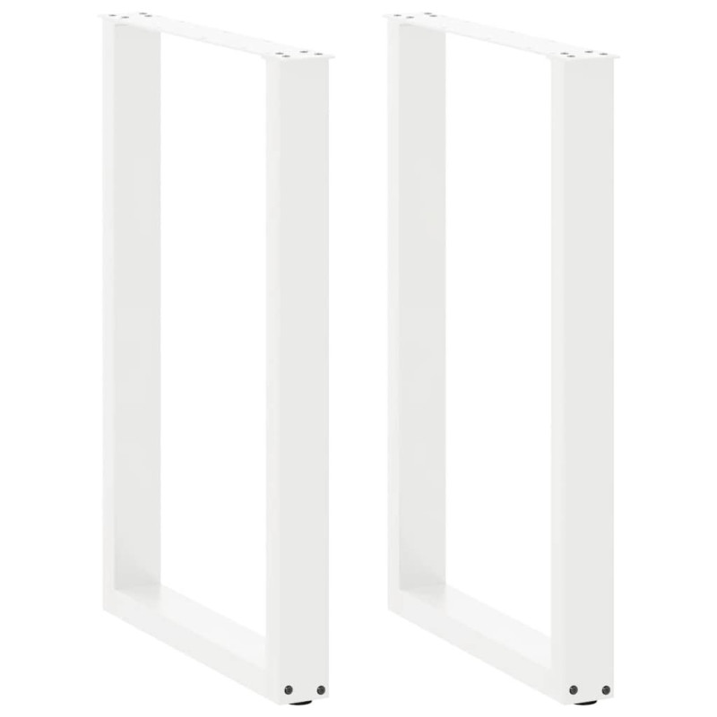 Picioare de masă de bar în formă de U, 2 buc., alb, 60x(90-91) cm, oțel - WOODBB2934 Picioare de masă de bar în formă de U, 2 buc., alb, 60x(90-91) cm, oțel - WOODBB2934
