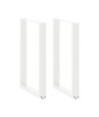 Picioare de masă de bar în formă de U, 2 buc., alb, 60x(90-91) cm, oțel - WOODBB2934 Picioare de masă de bar în formă de U, 2 buc., alb, 60x(90-91) cm, oțel - WOODBB2934