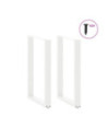 Picioare de masă de bar în formă de U, 2 buc., alb, 60x(90-91) cm, oțel - WOODBB2934 Picioare de masă de bar în formă de U, 2 buc., alb, 60x(90-91) cm, oțel - WOODBB2934