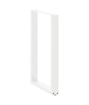 Picioare de masă de bar în formă de U, 2 buc., alb, 60x(90-91) cm, oțel - WOODBB2934