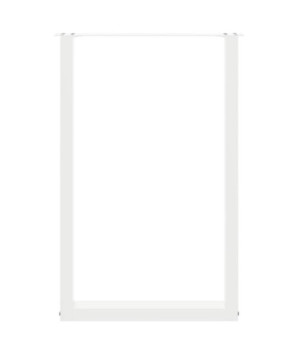 Picioare de masă de bar în formă de U, 2 buc., alb, 60x(90-91) cm, oțel - WOODBB2934