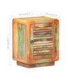 Noptieră, 40 x 30 x 50 cm, lemn reciclat, cu aspect rustic - WOODBB309 Noptieră, 40 x 30 x 50 cm, lemn reciclat, cu aspect rustic - WOODBB309