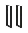 Picioare de masă de bar în formă de U, 2 buc., negru, 40x(100-101) cm, oțel - WOODBB2937