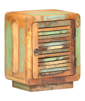 Noptieră, 40 x 30 x 50 cm, lemn reciclat, cu aspect rustic - WOODBB309