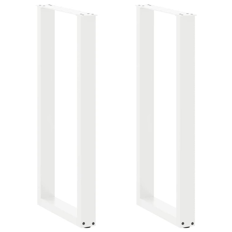 Picioare de masă de bar în formă de U, 2 buc., alb, 40 x (100-101) cm, oțel - WOODBB2948