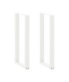 Picioare de masă de bar în formă de U, 2 buc., alb, 40 x (100-101) cm, oțel - WOODBB2948