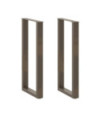 Picioare de masă de bar în formă de U, 2 buc., oțel natural, 40 x (100-101) cm - WOODBB2950