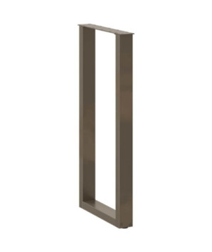Picioare de masă de bar în formă de U, 2 buc., oțel natural, 40 x (100-101) cm - WOODBB2950