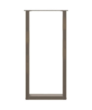 Picioare de masă de bar în formă de U, 2 buc., oțel natural, 40 x (100-101) cm - WOODBB2950