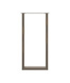 Picioare de masă de bar în formă de U, 2 buc., oțel natural, 40 x (100-101) cm - WOODBB2950