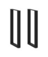 Picioare de masă de bar în formă de U, 2 buc., negru, 50x(100-101) cm, oțel - WOODBB2951