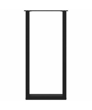 Picioare de masă de bar în formă de U, 2 buc., negru, 50x(100-101) cm, oțel - WOODBB2951
