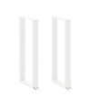 Picioare de masă de bar în formă de U, 2 buc., alb, 50x(100-101) cm, oțel - WOODBB2952